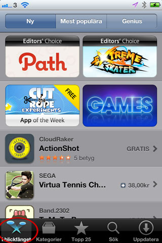 App Store featured tab